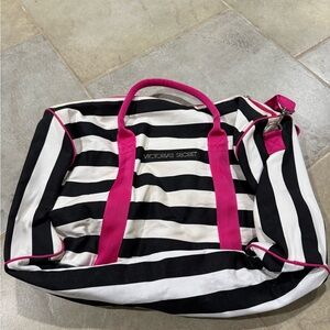 Victoria’s Striped duffle